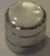 Barrel Knob Grooved w/Pearl insert~Chrome~