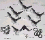 6-In-Line Mini Tuners~Left Handed/Reversed~Chrome~