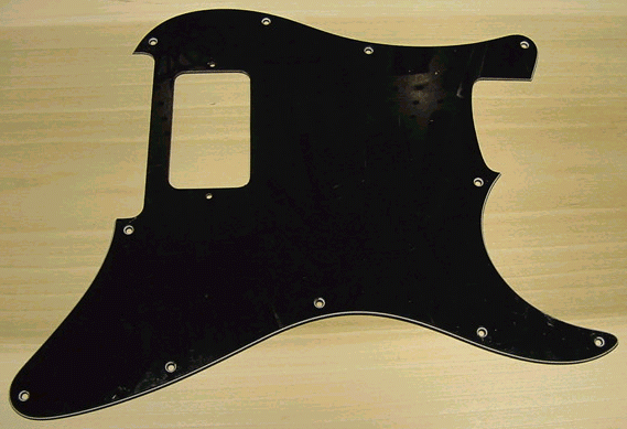 Floyd Rose Strat Style Pick Guard Black 1 Hum Gloss black
