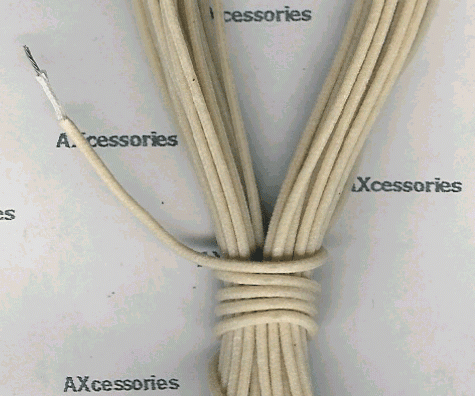Vintage Cloth Covered Wire White (5ft)