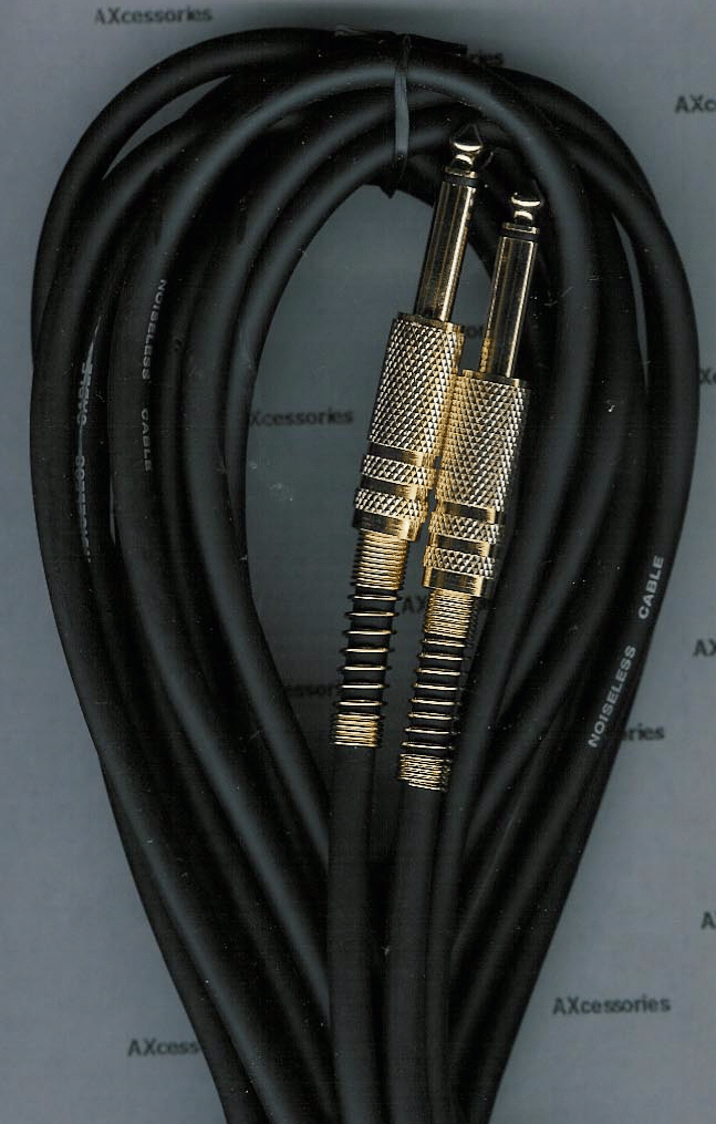 30 Ft Guitar Noiseless Cable Brass ends