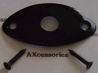 Oval Metal Jack Plate Black Non recess
