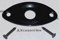 Oval Metal Jack Plate Black Recessed