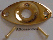 Oval Metal Jack Plate Gold Recessed