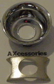 Tele Cup Jack plate with clip Chrome
