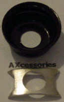 Tele Cup Jack plate with clip Black