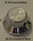UFO Knob with Pearl Insert Chrome