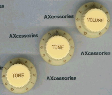 Strat Knob Set Cream V T T