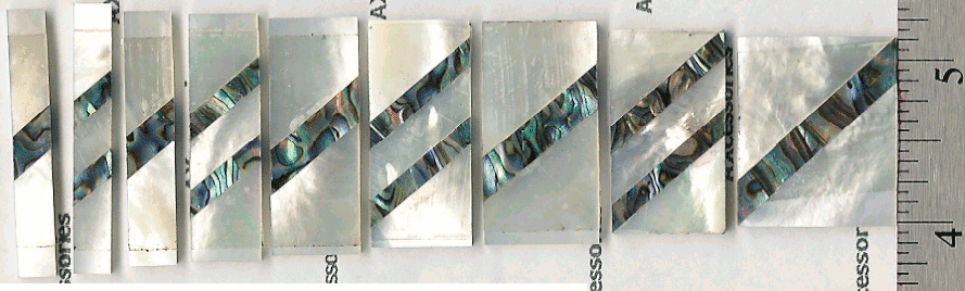Blocks MOP Abalone stripes 9pc set