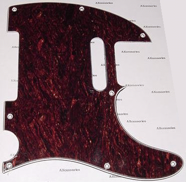Telecaster Pick Guard Tortoise 3 ply 8 hole