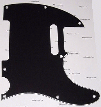 Telecaster Pick Guard Black 3 ply 8 hole