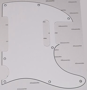 Telecaster Pick Guard White 3 ply 8 hole