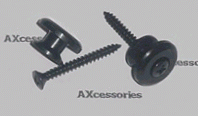 Strap buttons with screws (2pcs) Black