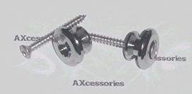 Strap buttons (2pcs) with screws Chrome