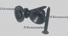 Strap buttons Charvel Jackson style (2pcs) with screws~Black~