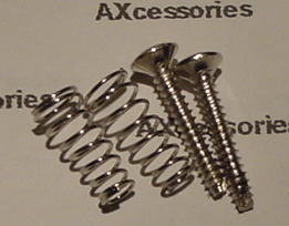 Single pickup mounting screws with Springs Chrome (2pcs)