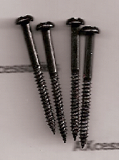 Single pickup mounting screws Black (4pcs)1 1|4