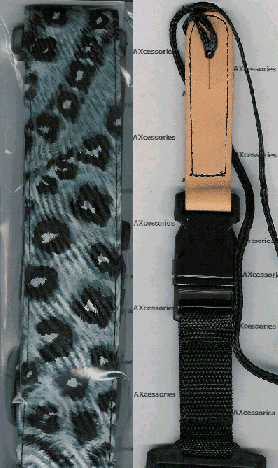 Guitar Strap Graphic Wild Animal Grey