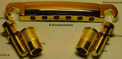 Stop Tailpiece Gold with gold post & bushings